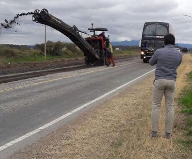 Trabajos en la ruta 9/34