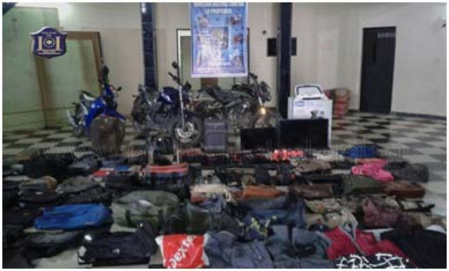 Bienes secuestrados en los allanamientos