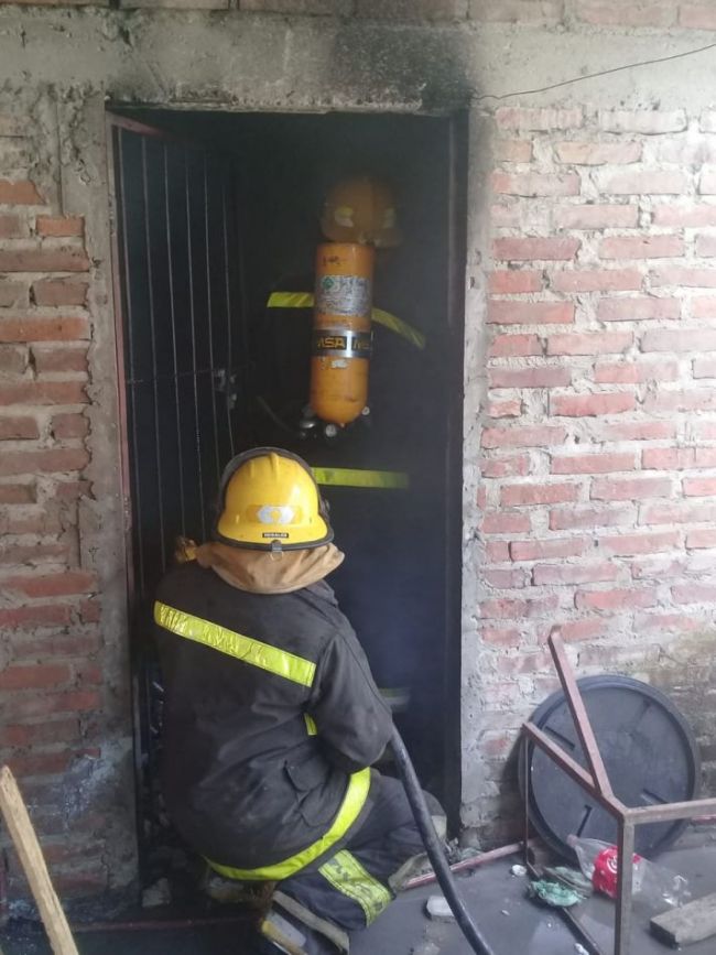 Bomberos en acción
