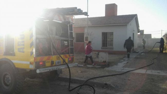 Bomberos en acción